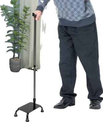 Immagine prodotto di Bastone da passeggio per scale, regolabile in altezza, supporta fino a 300 libbre, struttura leggera, comoda impugnatura antiscivolo, altezza regolabile da 32-38 pollici