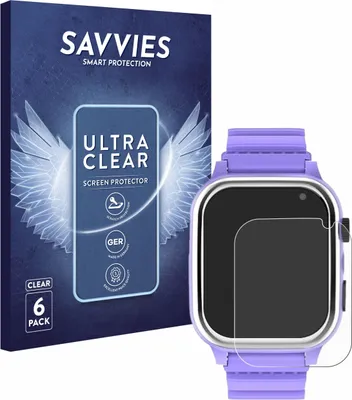 Produktbild von 6x Für Jubunrer Kids Smartwatch Schutzfolie Savvies Displayschutz Display Schutz Folie Klar Transparent