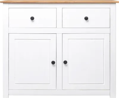 Immagine prodotto di Credenza bianca 93x40x80 cm in legno di pino Panama