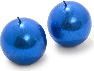 Produktbild von 2er Set KERZENKUGEL BLAU 4,5 cm blau