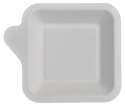 Produktbild von Zuckerrohrteller 13,3 x 11,3 cm 50 Stück.