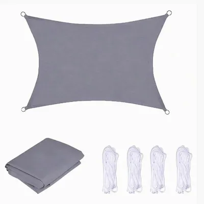 Produktbild von Sonnensegel, wasserdicht, UV-beständig, grau1Stück-a, 3x4m