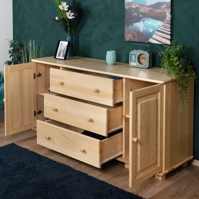 Produktbild von Kommode Massivholz 047 - Abmessung 78 x 156 x 47 cm (H x B x T)