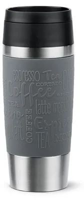 Obrázek produktu pro EMSA Travel Mug Classic , Šedá, Nerezová ocel, Silikon, Nerezová ocel, Polypropylen (PP), 36 ml, 8,3 cm, 200 mm