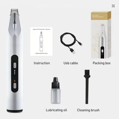Produktbild von Tierhaarschneider für Katzen & kleine Hunde – Präzisionstrimmer für Pfoten, Gesicht & empfindliche Bereiche – USB wiederaufladbar, leise & kompakt
