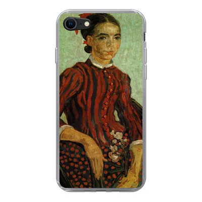 Produktbild von MuchoWow® Handyhülle Schutzhülle Hülle für iPhone SE 2020 La Mousmé - Vincent van Gogh Silikon Softcase Handy Hülle - Kartenbesitzer