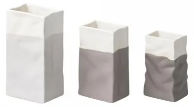 Produktbild von Räder Design Minivasen-Set Porzellantüten Grautöne (3-teilig)