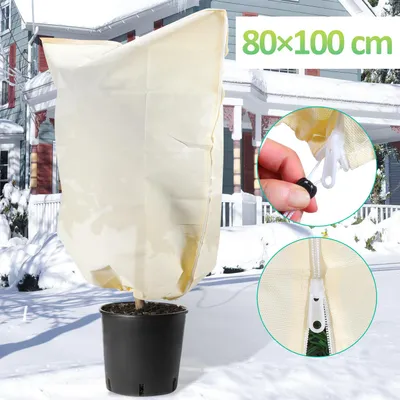 Zdjęcie produktu dla Jayseuw, ochrona przed zimą, 80x100 cm, do roślin w doniczkach, palmy, ochrona przed mrozem, ochrona roślin, agrowłóknina, 100 g/m²