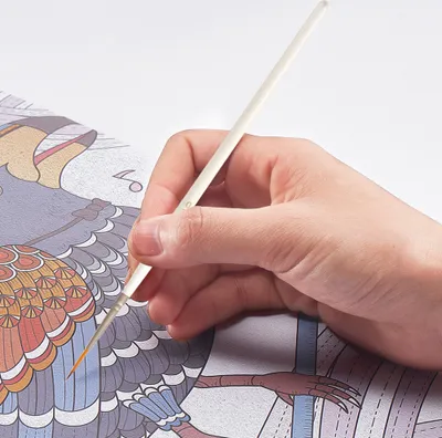 Image de Set de pinceaux détaillés, 12 pièces – Pinceaux miniatures à poils en nylon pour la peinture fine, l'acrylique, l'aquarelle, la gouache, les pigments et la peinture à l'huile