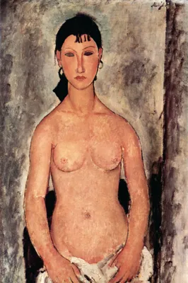 Produktbild von Amedeo Modigliani Kunstdruck Bild - Stehender Akt, Elvira, 1918 (180 x 120 cm)