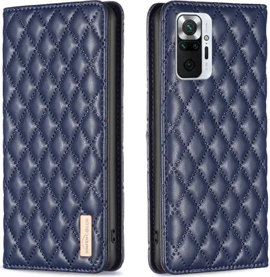 Obrázek produktu pro Redmi Note 10 Pro Pouzdro, Elegantní Flip Kožené Pouzdro s Kapsami na Karty a Stojánkem pro Xiaomi Redmi Note 10 Pro / 10 Pro Max modré