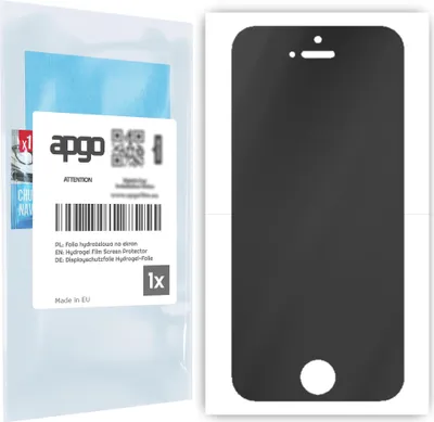Produktbild von apgo Schutzfolie für Apple iPhone 5 Anti-Spy, Blickschutzfolie, Privacy, Hydrogel Displayschutzfolie, mit Positionierhilfe [Privacy, Matt, Anti-Fingerprint]