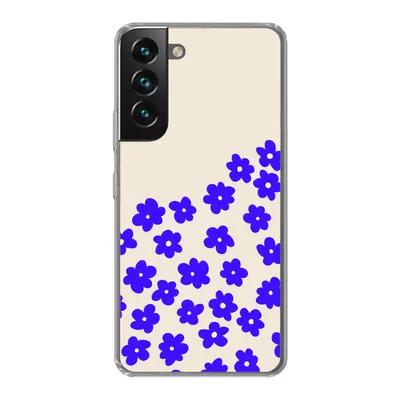 Produktbild von MuchoWow® Handyhülle Schutzhülle Hülle für Samsung Galaxy S22 Blume - Blau - Muster Silikon Softcase Handy Hülle - Mobiltelefonhülle