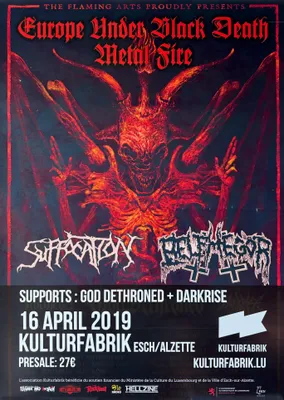 Image de Suffocation / Belphegor - Black Death Metal Fire - AFFICHE / POSTER - 60x84cm