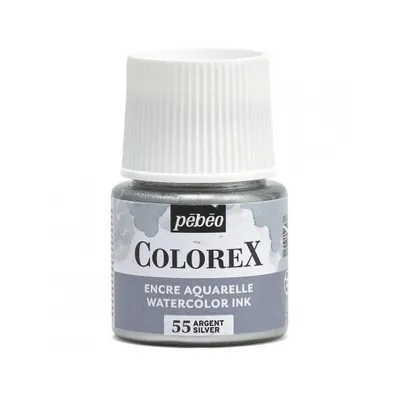 Obrázek produktu pro Pebeo Colorex Aquarelltinte, 45 ml, Silber