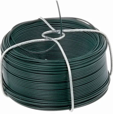 Image de Alberts 530532 Bobine de fil de fer, galvanisé, plastifié vert, fil Ø 1,2 mm, longueur 50 m, set de 2 pièces