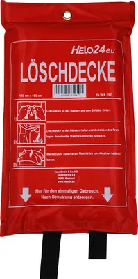 Produktbild von Feuerlöschdecke Löschdecke Feuerdecke Feuerlöscher Fiberglas1,5x1,5m DIN EN 1869