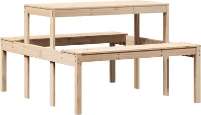 Produktbild von vidaXL Picknicktisch 110x134x75 cm Massivholz Kiefer