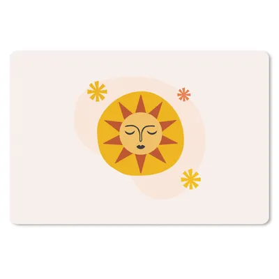 Produktbild von MuchoWow® Schreibtischunterlage Sonne - Sommer - Pastell 60x40 cm - XXL Mauspad - Großes Mauspad