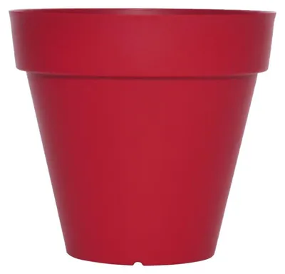 Image de Pot de fleurs Soleilia Rond D59cm - H54cm - 83L - Rouge - Fabrication Française