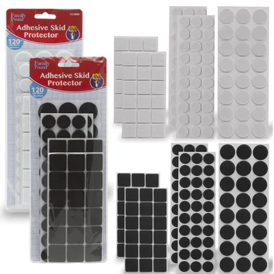 Produktbild von Selbstklebende Filzgleiter - Anti-Scratch Bodenschutz Filz – Schwarz & Weiß – 2x 120 Stück – Möbel Filz selbstklebend - Bodenschutz Für Stühle Und Möbel Filz