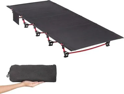 Produktbild von Vouwbed – Campingbett – Für den Schlaf im Freien – Leicht und kompakt – 192 x 70 cm – Schwarz