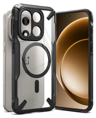 Image de Étui pour téléphone portable OnePlus 15, Ringke Fusion X Magnetic, noir-transparent