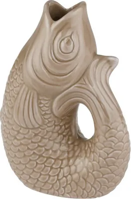 Produktbild von Gift Company Monsieur Carafon Vase / Karaffe Fisch XS sandstone 0,2l