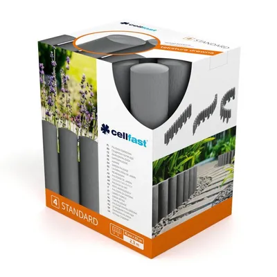 Produktbild von Cellfast Gartenpalisade 4 STANDARD Garten Palisade Rasenkante Graphit 6,9 m
