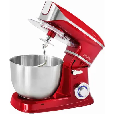 Obrázek produktu pro Planetární mixér s nerezovou mísou Royalty Line RL-PKM1900.7, 1900 W, 6,5 litru, 6 rychlostí + pulzní režim, nástavce, stříbrná