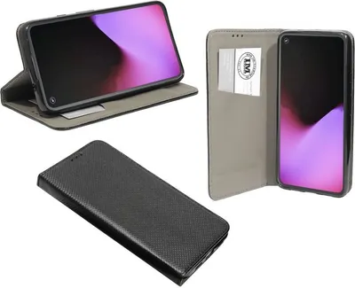 Produktbild von cofi1453® Buch Tasche "Fancy" kompatibel mit GOOGLE PIXEL 5 XL Handy Hülle Etui Brieftasche Schutzhülle mit Standfunktion, Kartenfach Schwarz