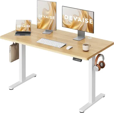 Immagine prodotto di Scrivania regolabile in altezza, dimensioni 160x70 cm, motore silenzioso con 3 memorie di altezza, regolazione dell'altezza da 72 a 118 cm, scrivania ergonomica per ufficio, adatta per lavorare seduti o in piedi