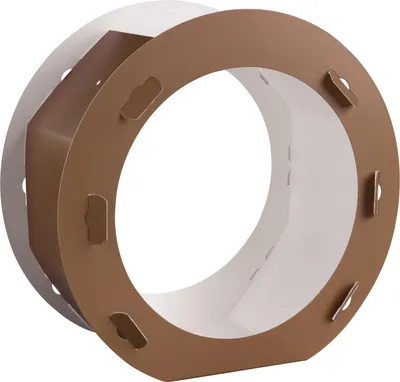 Produktbild von Runder Bastel-Laternen-Rohling aus braunem Papier, ca. 400 g/m², 22 x 10 cm