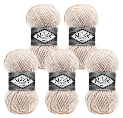 Strickgarn Strickwolle ALIZE SUPERLANA MAXI 599 elfenbein