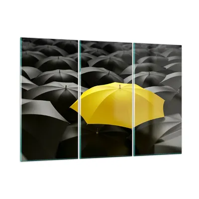 Produktbild von Bilder auf glas - Regenschirme Regen Wetter - 105x70cm - Glasbilder - Wandbilder - Kunstdruck - zum Aufhängen bereit - Wanddekoration aus Glas - Glas Bilder - Wandbild auf Glas - GCE105x70-2564