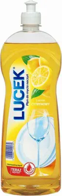 Zdjęcie produktu dla Płyn do naczyń cytrynowy LUCEK 1 L płyn do mycia naczyń talerzy WYDAJNY