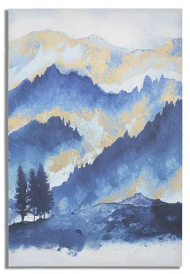 Productafbeelding van Bild Stampa, 80 x 120 x 3 cm, canvas, dennenhout, blauw, meerkleurig