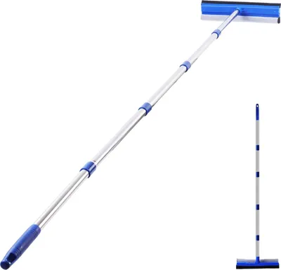 Produktbild von Fensterwischer 60", Gummilippe und Schwamm, 2-in-1 Fensterreinigungsset, mit Verlängerungsstange, für Zuhause