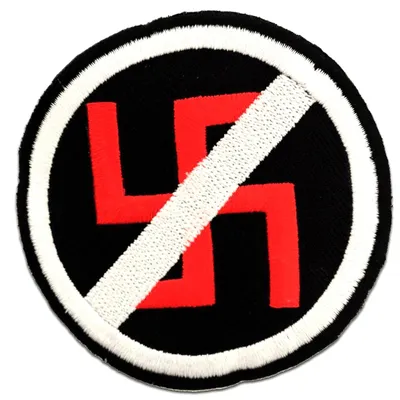 Obrázek produktu pro Anti Nazi - nášivka, nažehlovací nášivka, nažehlovací nášivka, nášivky, k nažehlení, velikost: Ø 7,5 cm