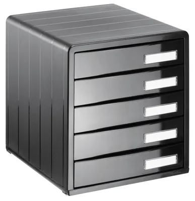 Produktbild von Rotho Bürobox mit  5 Schübe TIMELESS - Schubladenbox stapelbar 34,5 x 29,0 x 32,0 cm - Dokumentablage Organizer Fächersystem