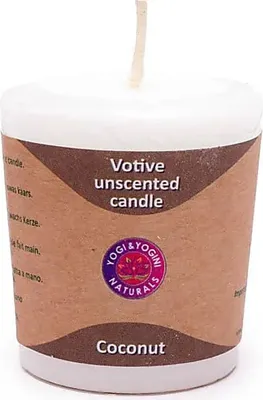 Obrázek produktu pro Votivní svíčky kokosový vosk bílé bez vůně -- 4,5x4 cm