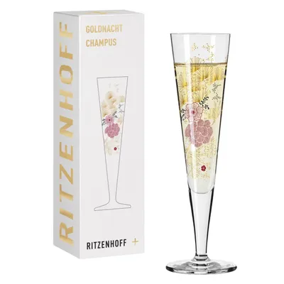 Immagine prodotto di Ritzenhoff Goldnacht Champagnerglas 020, Kathrin Stockebrand, Kristallglas, 205 ml, 1071020
