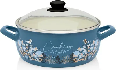 Immagine prodotto di Casseruola da 5 l con coperchio in vetro Cooking Delight Metalac smaltato/24cm/5l