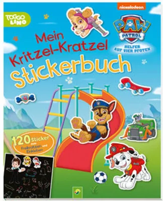 Obrázok produktu pre PAW Patrol Mein Kritzel-Kratzel Stickerbuch mit Bambus-Stick