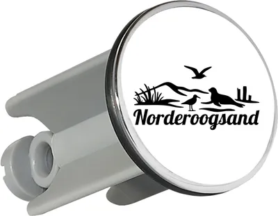 Produktbild von Huuraa Waschbeckenstöpsel Norderoogsand Strandmotiv 4cm höhenverstellbar Abflussstopfen Geschenkidee