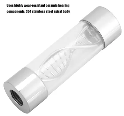 Image de Débitmètre à spirale métallique multicolore, filetage femelle G1/4, pour refroidissement par eau d'ordinateurs (argenté)