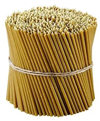 Produktbild von Famanu Ritualkerzen 100% Bienenwachs - Gelb - 300 Stück