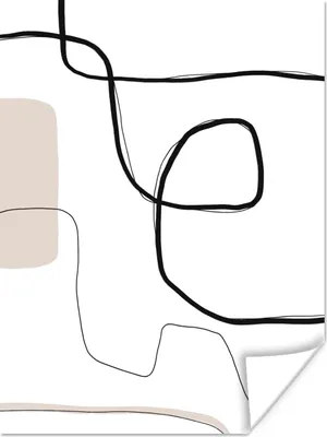 Produktbild von MuchoWow® Poster Abstrakt - Pastell - Minimalismus 120x160 cm - Wandbilder