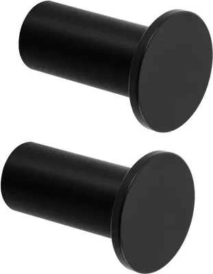 Obrázek produktu pro Nástěnný věšák z nerezové oceli, černý, 2 ks, do koupelny, kuchyně, ložnice