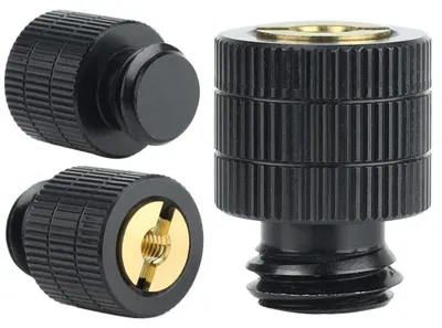 Zdjęcie produktu dla Adapter tuleja redukcja M4 na M12 statywowa czarna aluminium 20 mm